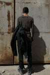 BORIS BIDJAN SABERI Long Sleeve T-Shirt AW22 LS1.2 RF FTN00001+FTJ00001 Gray PBBS23 5